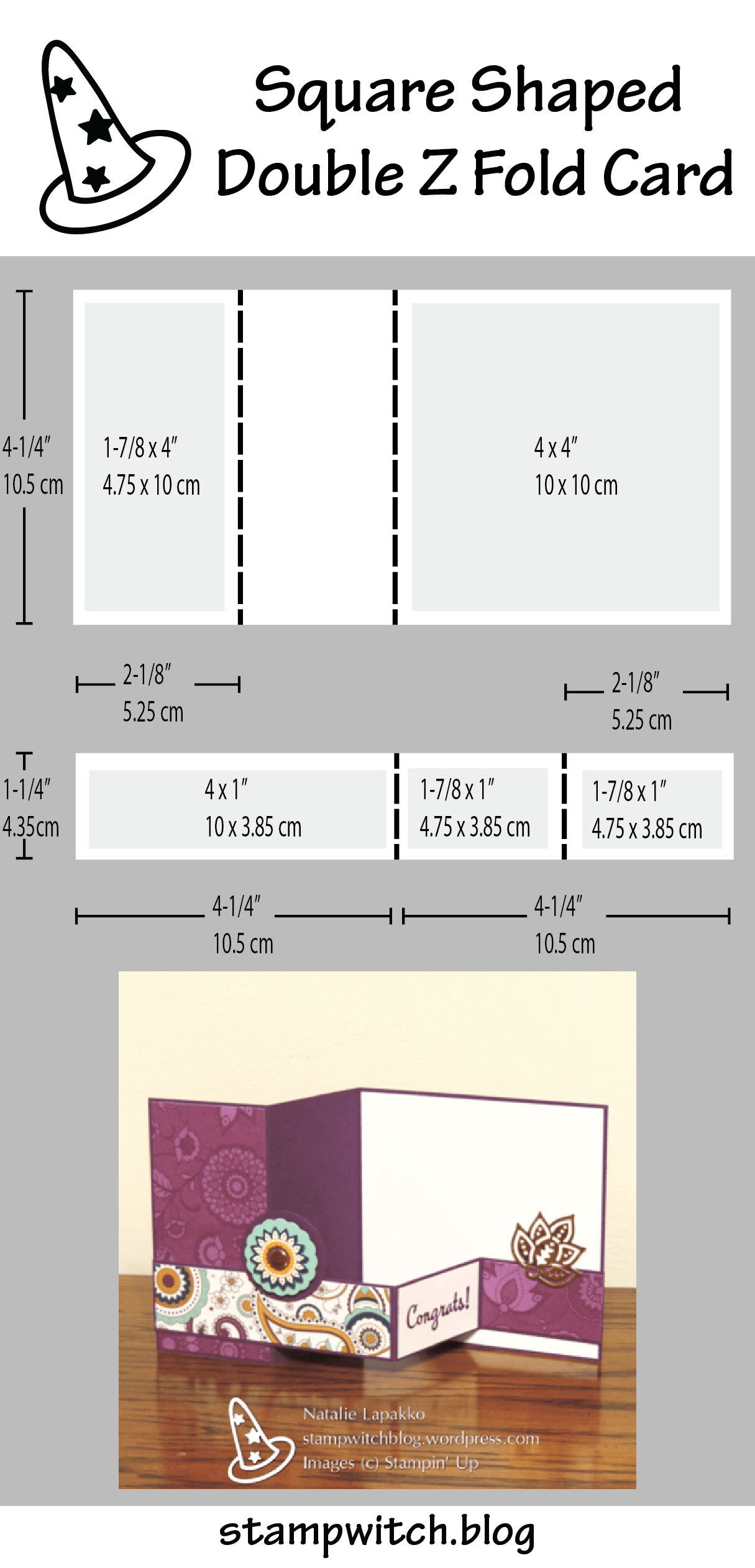 Petals And Paisleys Double Z Fold Card | Cards | Step Cards Pertaining To Fold Out Card Template