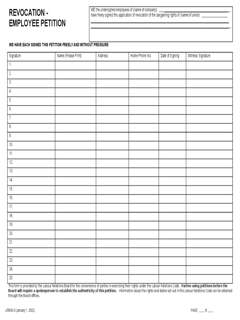 Petition Template – 4 Free Templates In Pdf, Word, Excel With Blank Petition Template