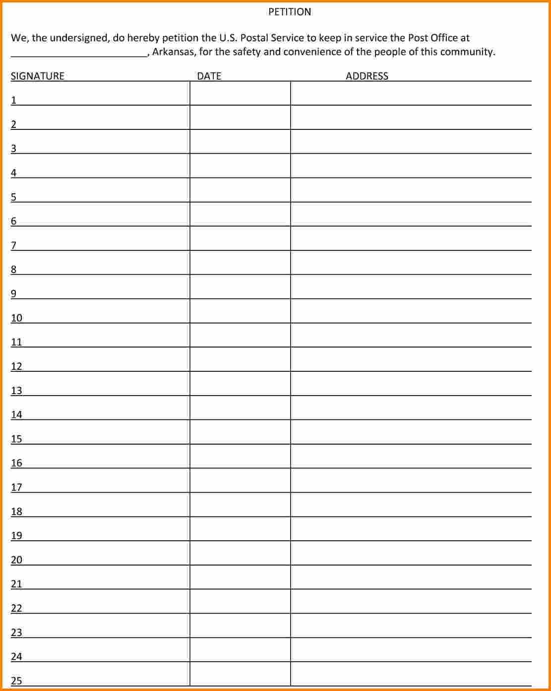 Petition Template – How You Promote Your Petition Is Going Throughout Blank Petition Template