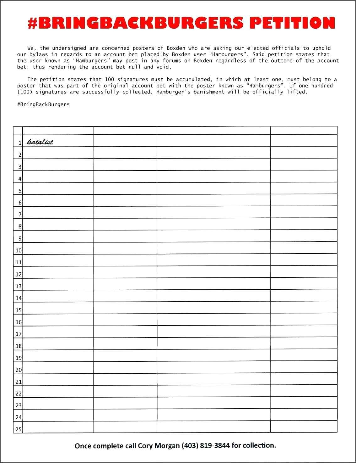 Petition Template To Print – Proteussheet.co With Regard To Blank Petition Template