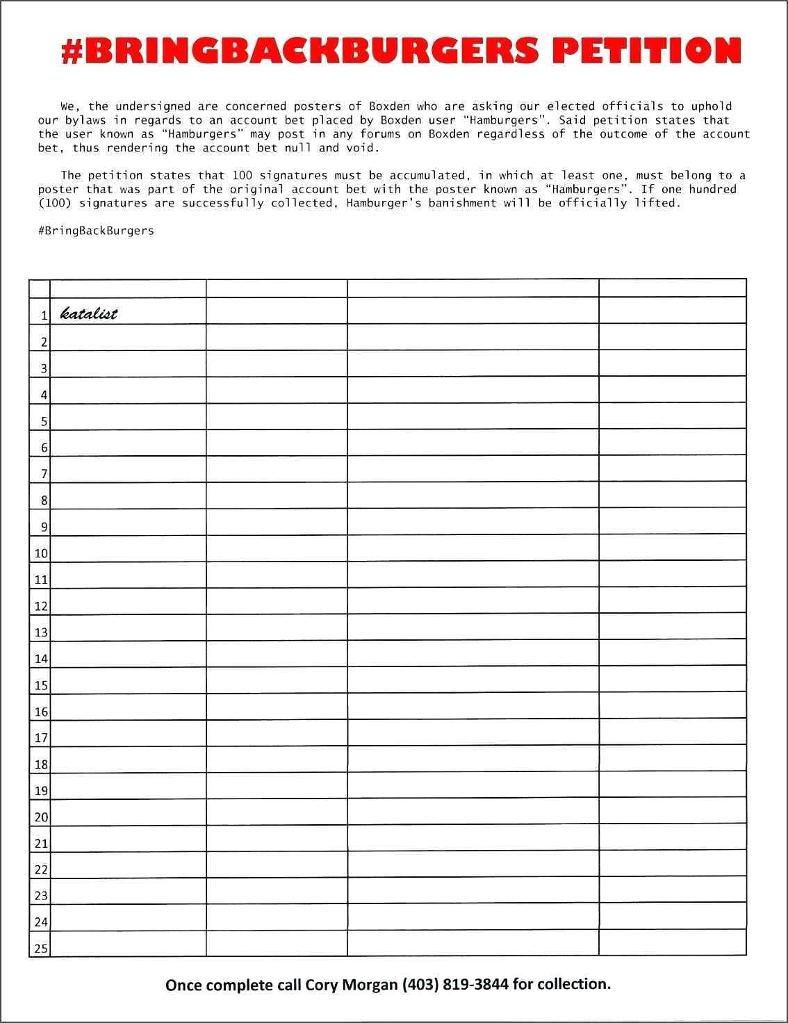 Petition Template To Print – Proteussheet.co With Regard To Blank Petition Template