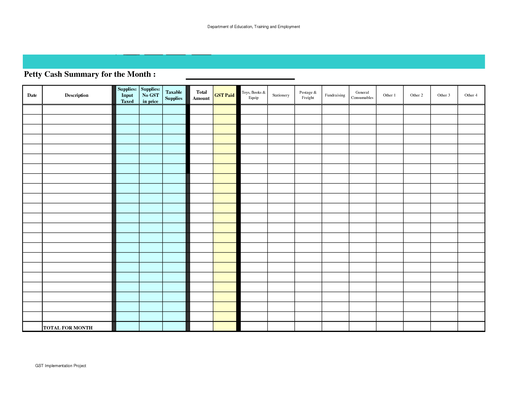 Petty Cash Spreadsheet Template Excel | Petty Cash Expences With Regard To Petty Cash Expense Report Template