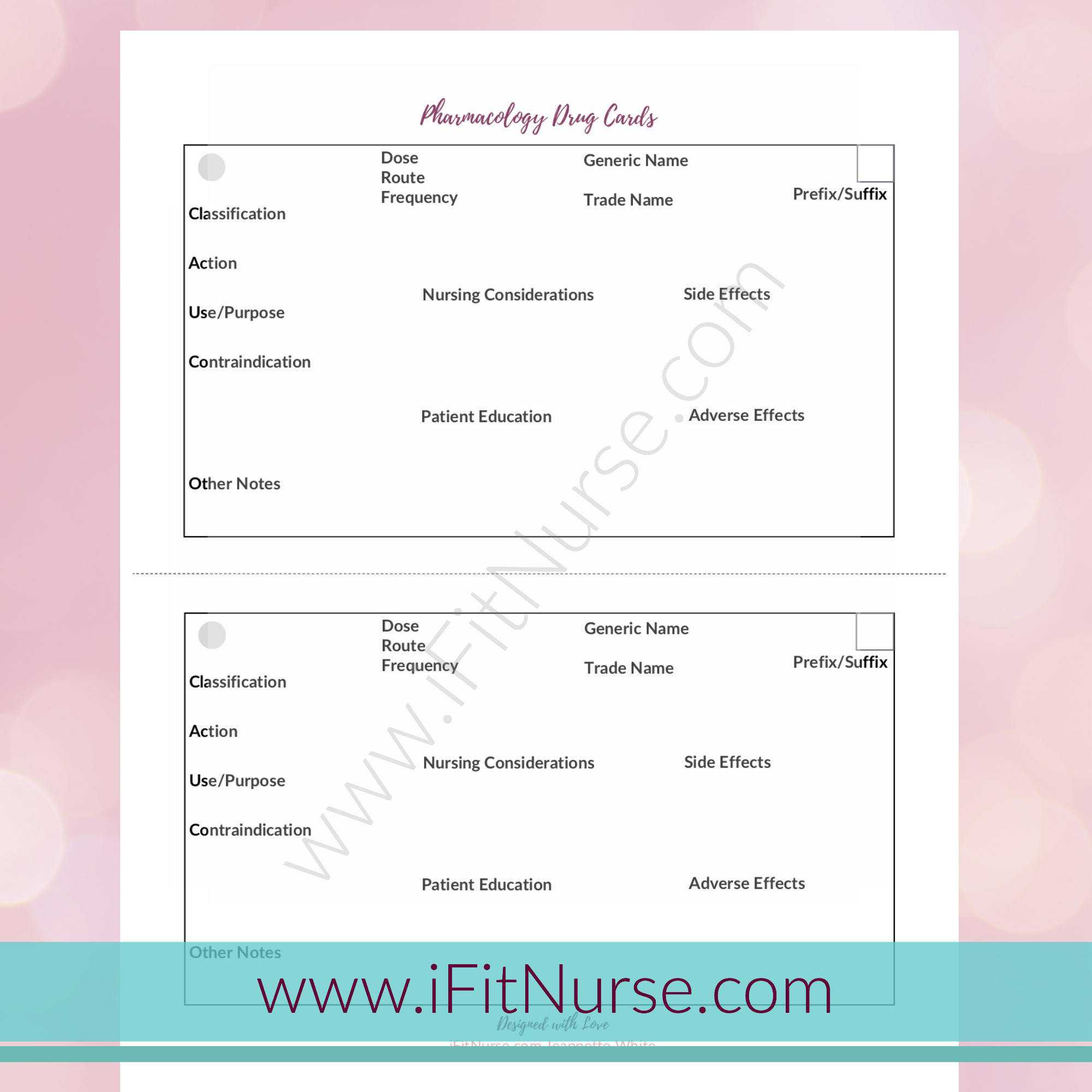 Pharmacology Drug Card Template Pertaining To Pharmacology Drug Card Template