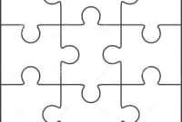 Photo About Jigsaw Puzzle , Blank Simple Template 3X3 with regard to Blank Jigsaw Piece Template