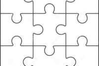 Photo About Jigsaw Puzzle , Blank Simple Template 3X3 with regard to Blank Jigsaw Piece Template