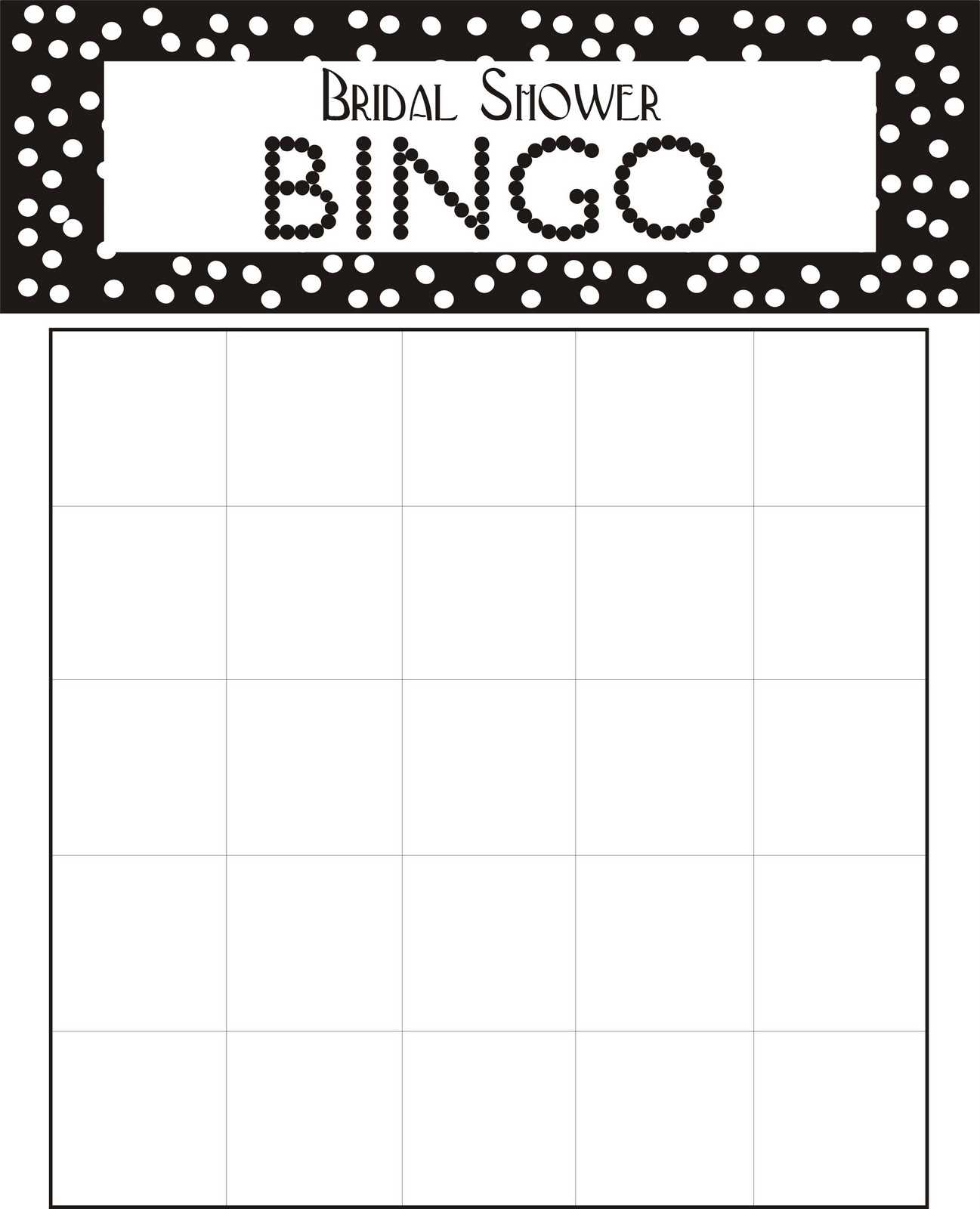 Photo : Personalized Bridal Shower Bingo Image Throughout Blank Bridal Shower Bingo Template