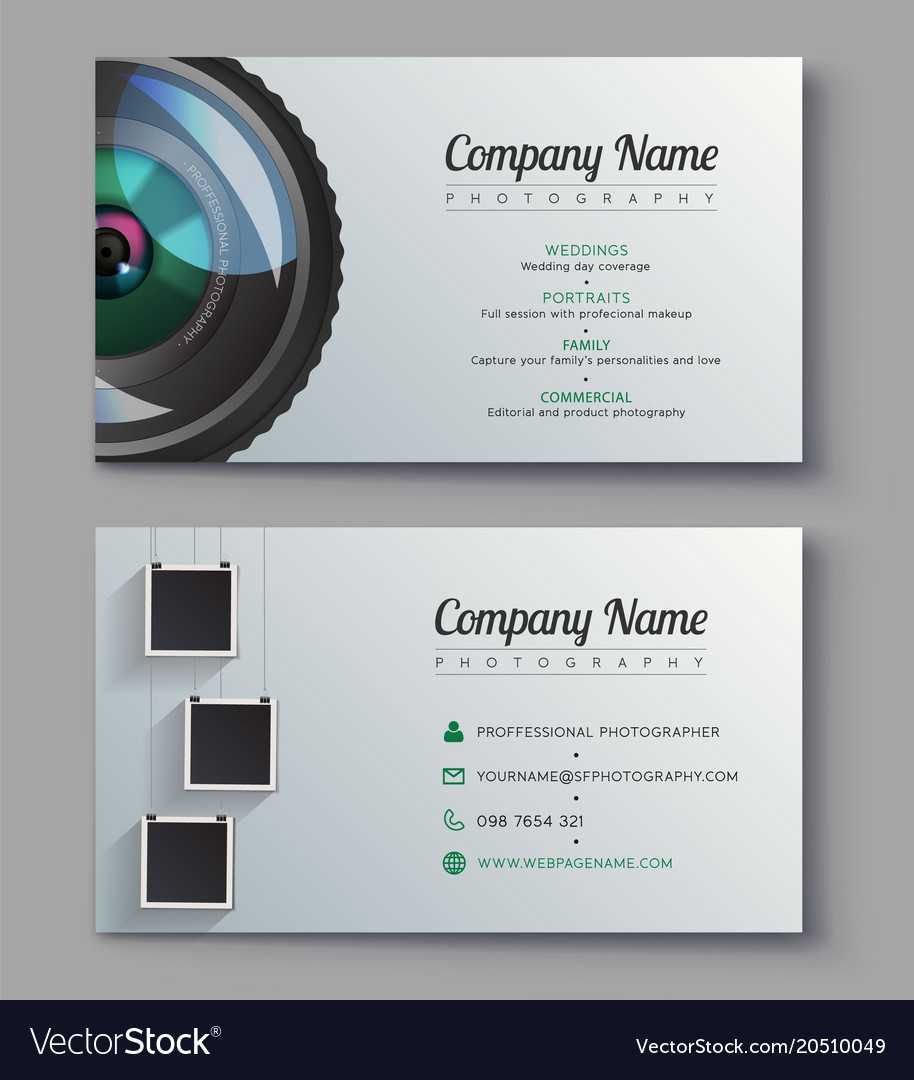 Photographer Business Card Template Design For For Advertising Cards Templates