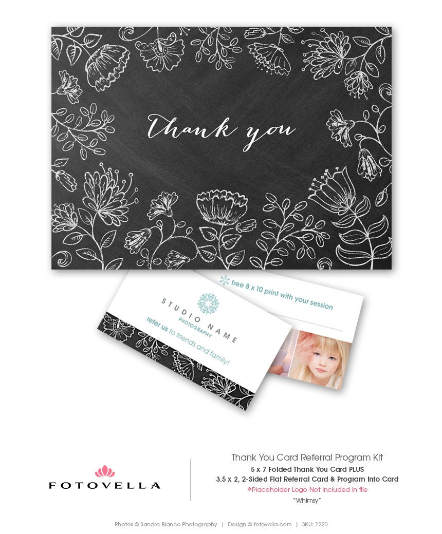 Photography Referral Template Thank You Card Promo Kit – 1220 With Regard To Referral Card Template Free