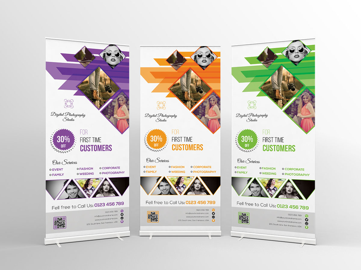 Photography Roll Up Banner Templatefaysal Ahmed Habib On Throughout Photography Banner Template