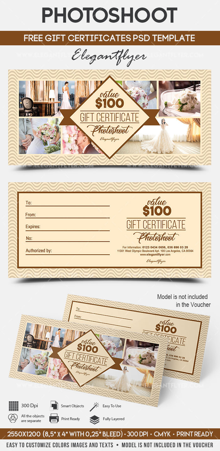 Photoshoot – Free Gift Certificate Psd Template On Behance With Regard To Photoshoot Gift Certificate Template