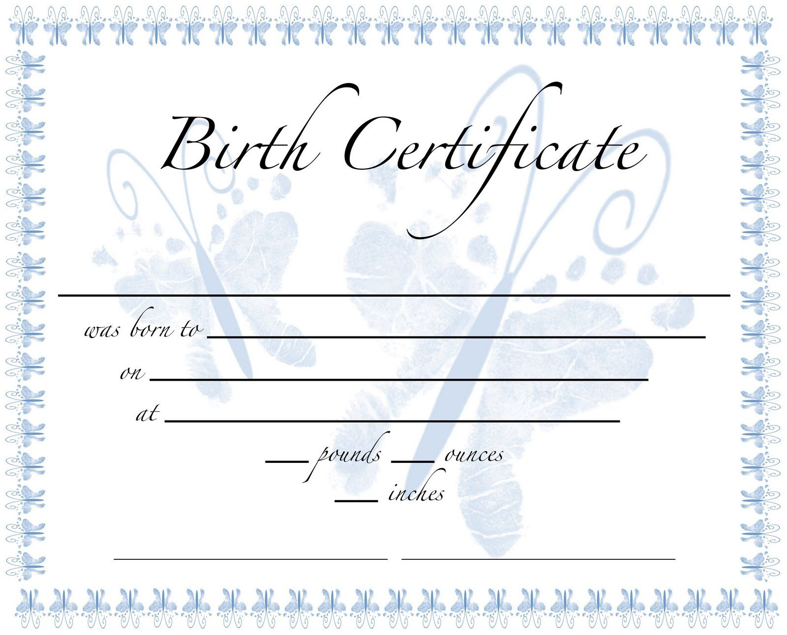 Pics For Birth Certificate Template For School Project For Birth Certificate Template Uk