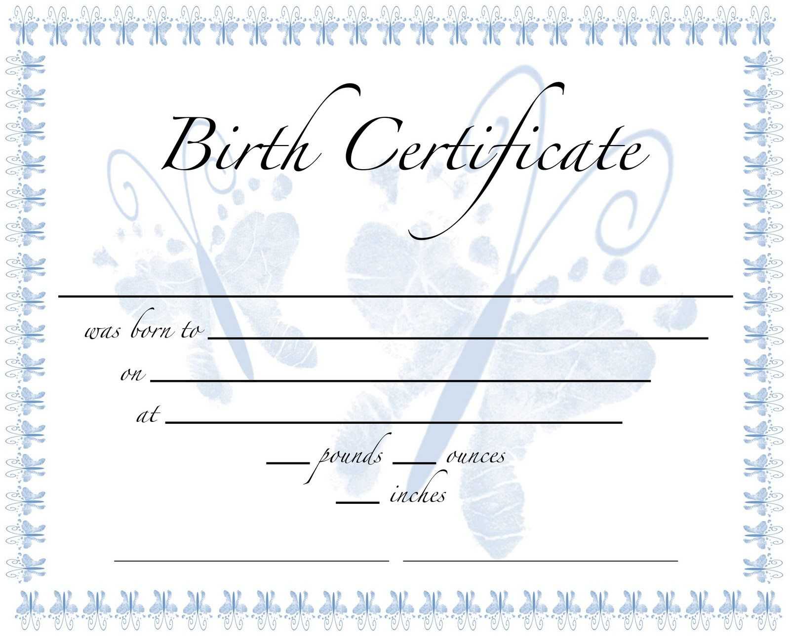 Pics For Birth Certificate Template For School Project For Birth Certificate Template Uk