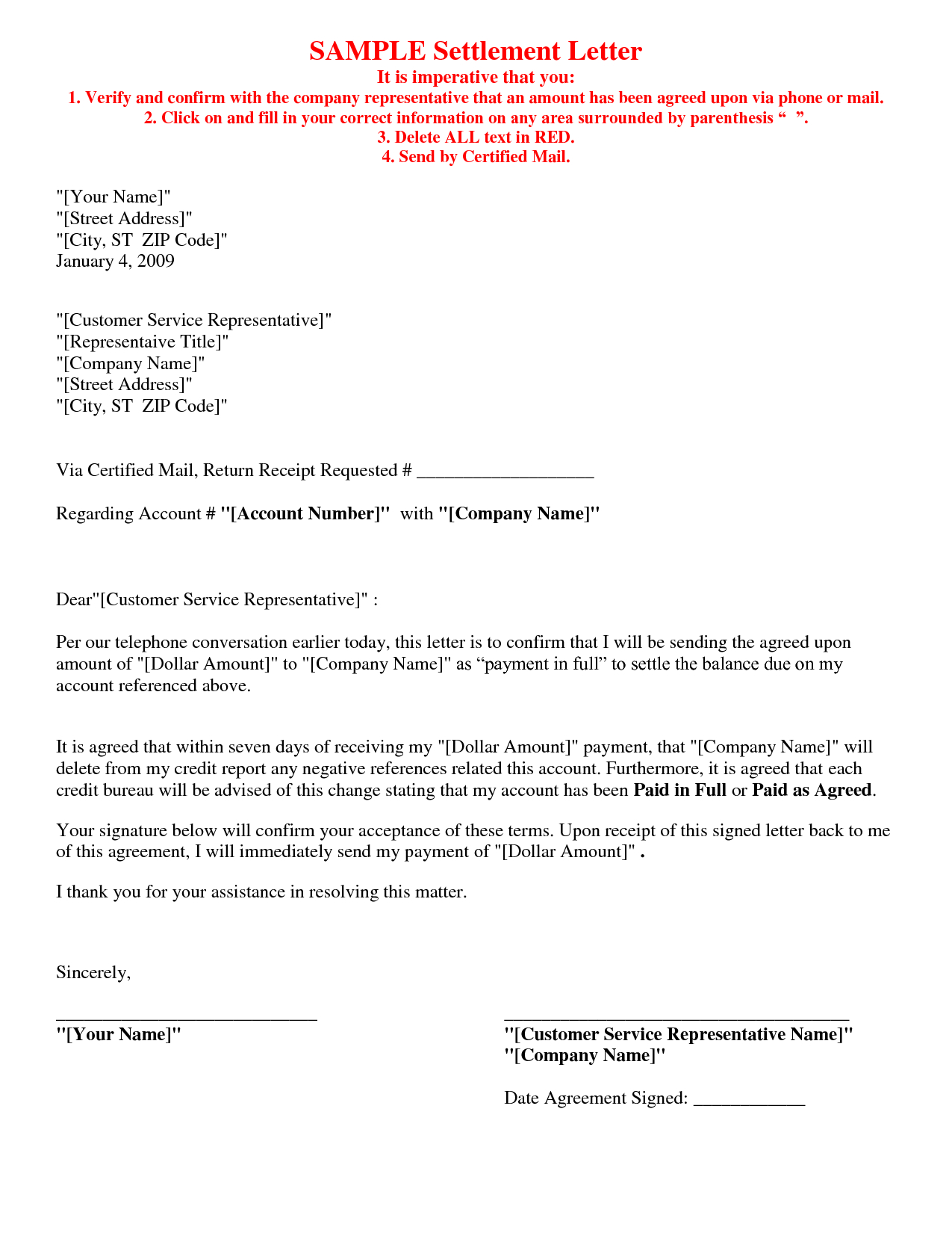 Picture {5} Of {17} – Debt Settlement Agreement Letter Inside Ppi Claim Letter Template For Credit Card