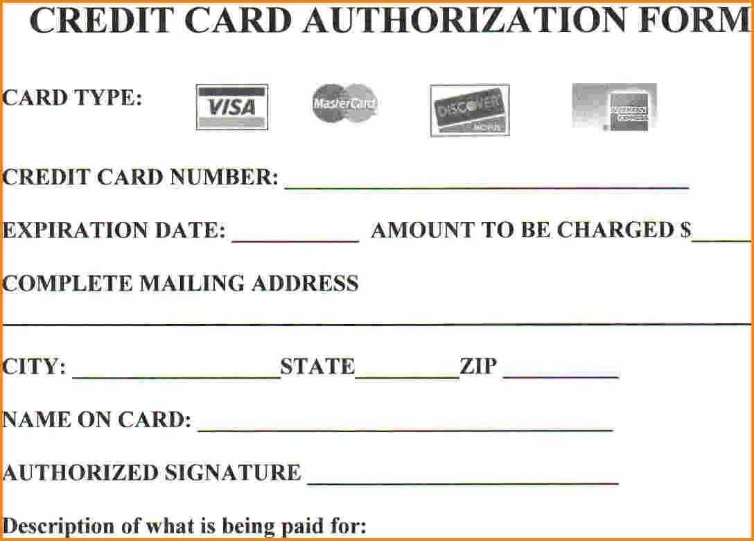 Pin On Credit Card Authorization Form Inside Order Form With Credit Card Template