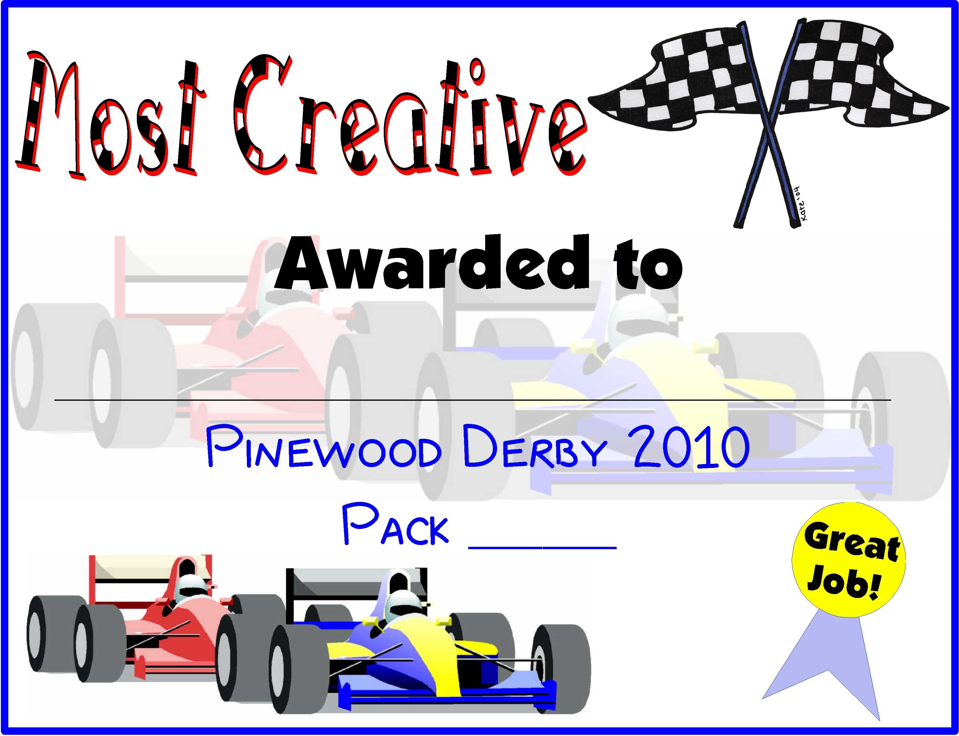 Pin On Do Your Best! Cub Scouts Pertaining To Pinewood Derby Certificate Template