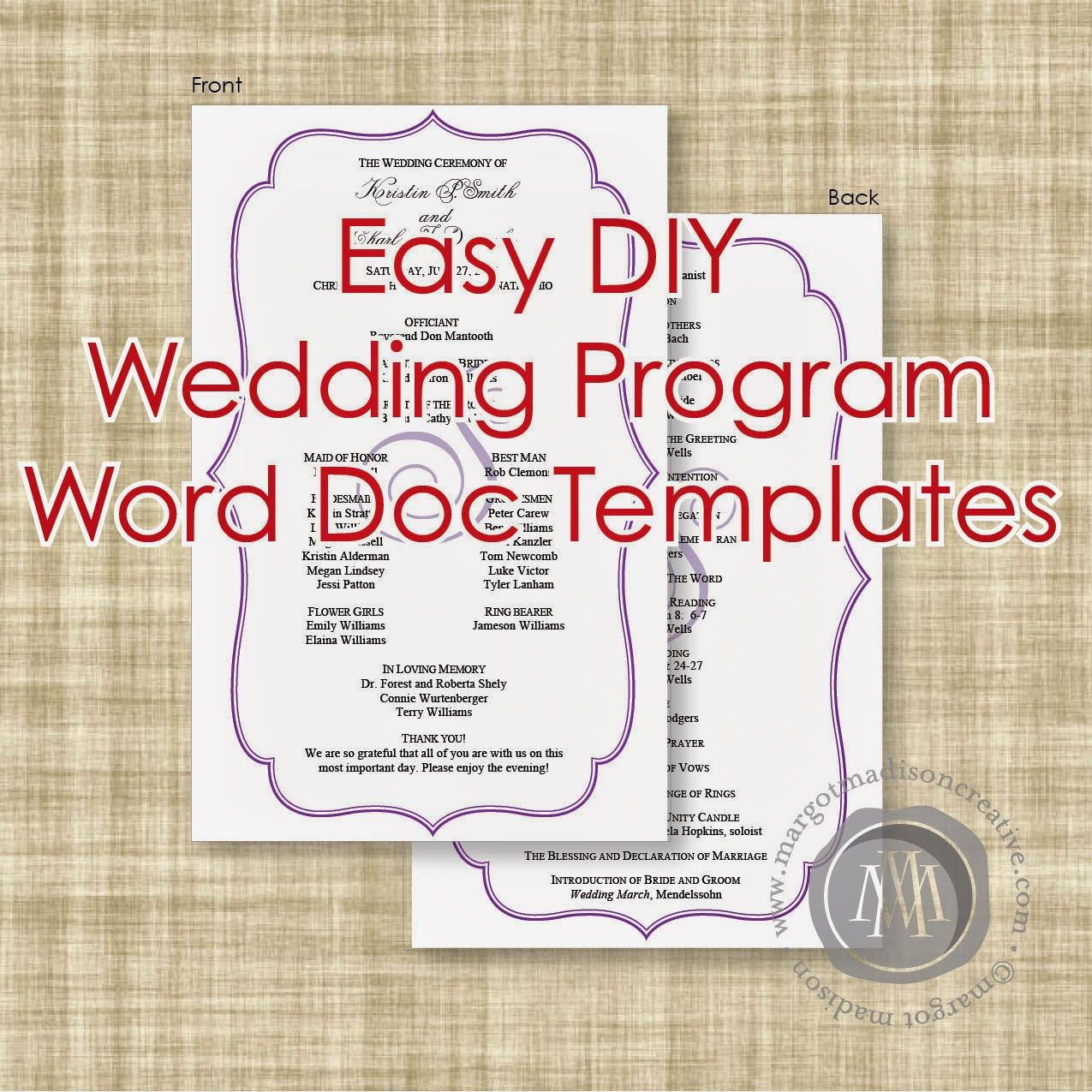 Pin On Dream Wedding Inside Free Printable Wedding Program Templates Word