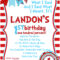 Pin On Free Printable Birthday Invitation Within Dr Seuss Birthday Card Template
