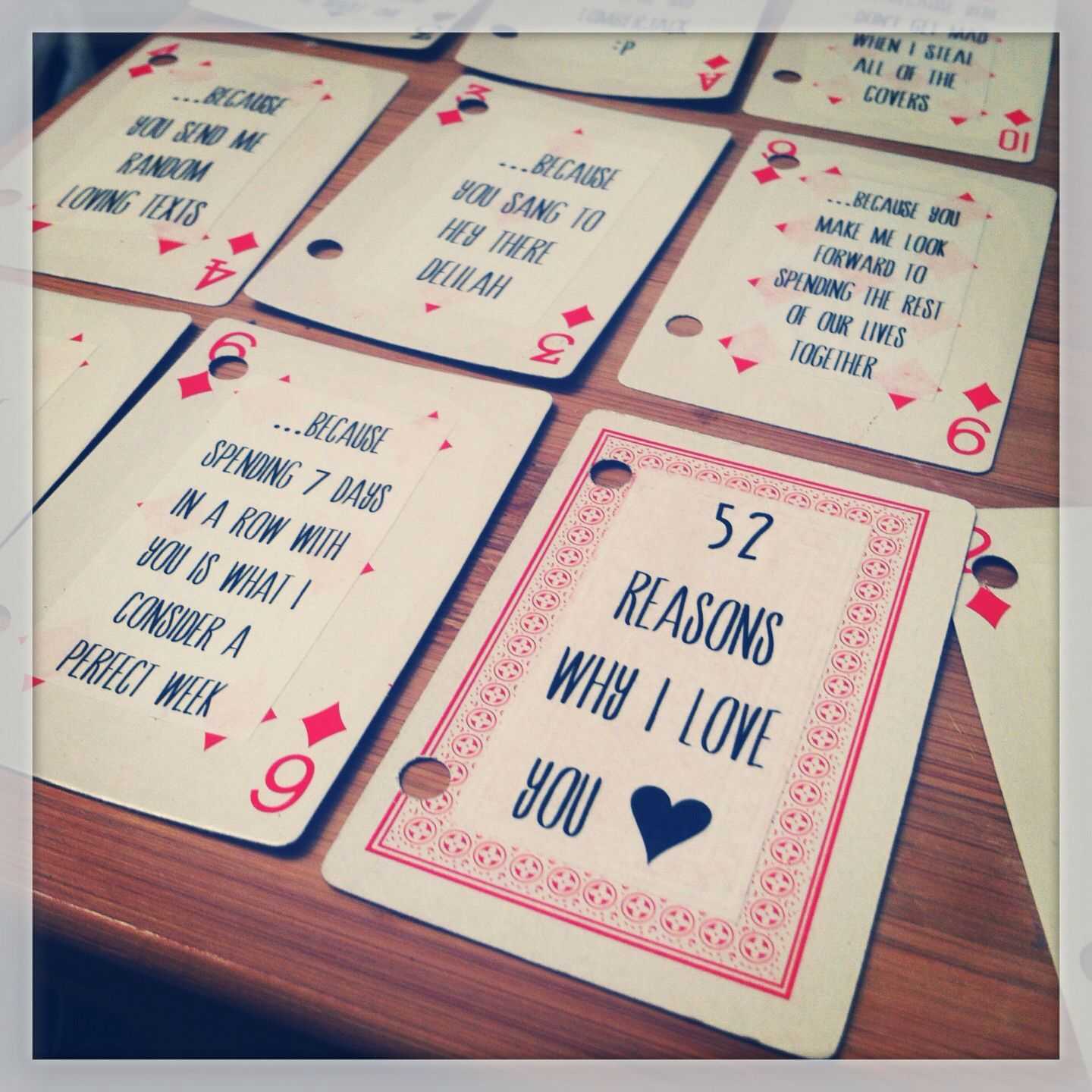 Pin On Gifts & Wrapping. Inside 52 Things I Love About You Deck Of Cards Template