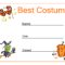 Pin On Haunts & Hoots Pertaining To Halloween Costume Certificate Template