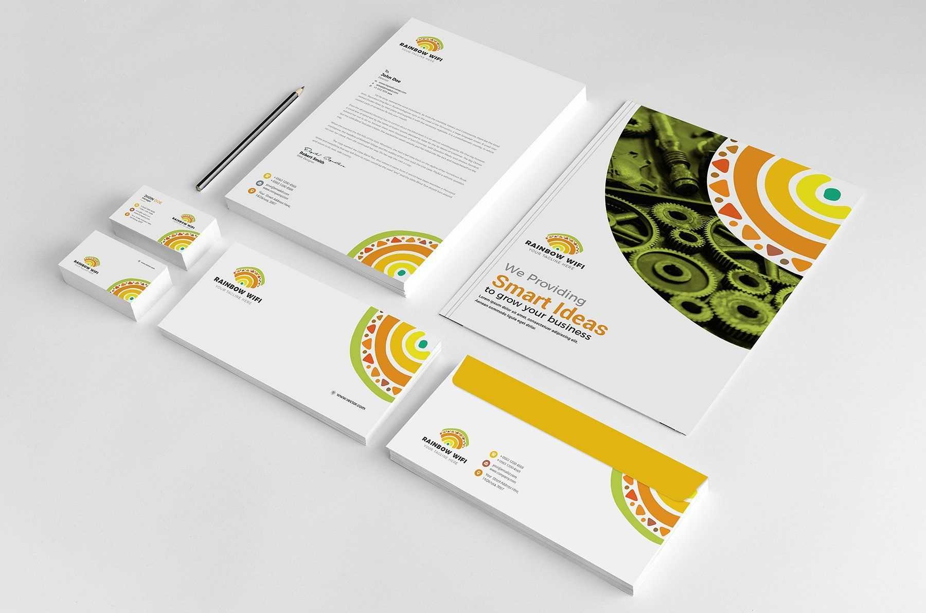 Pin On Logo (Business Card,letterhead,envelope) With Regard To Business Card Letterhead Envelope Template