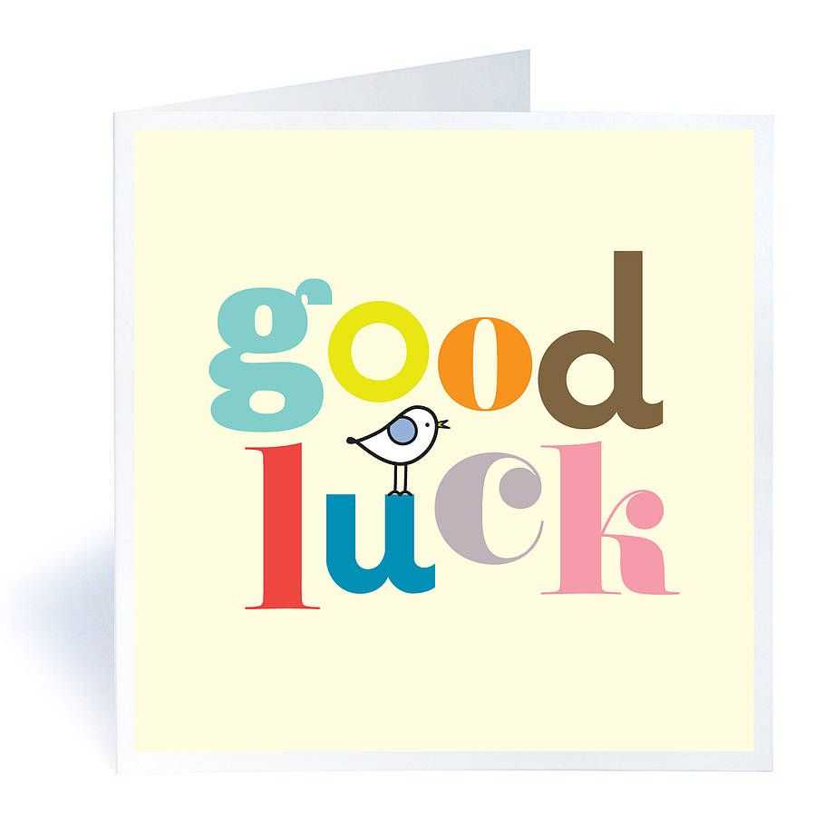 Pin On Luck Inside Good Luck Card Template