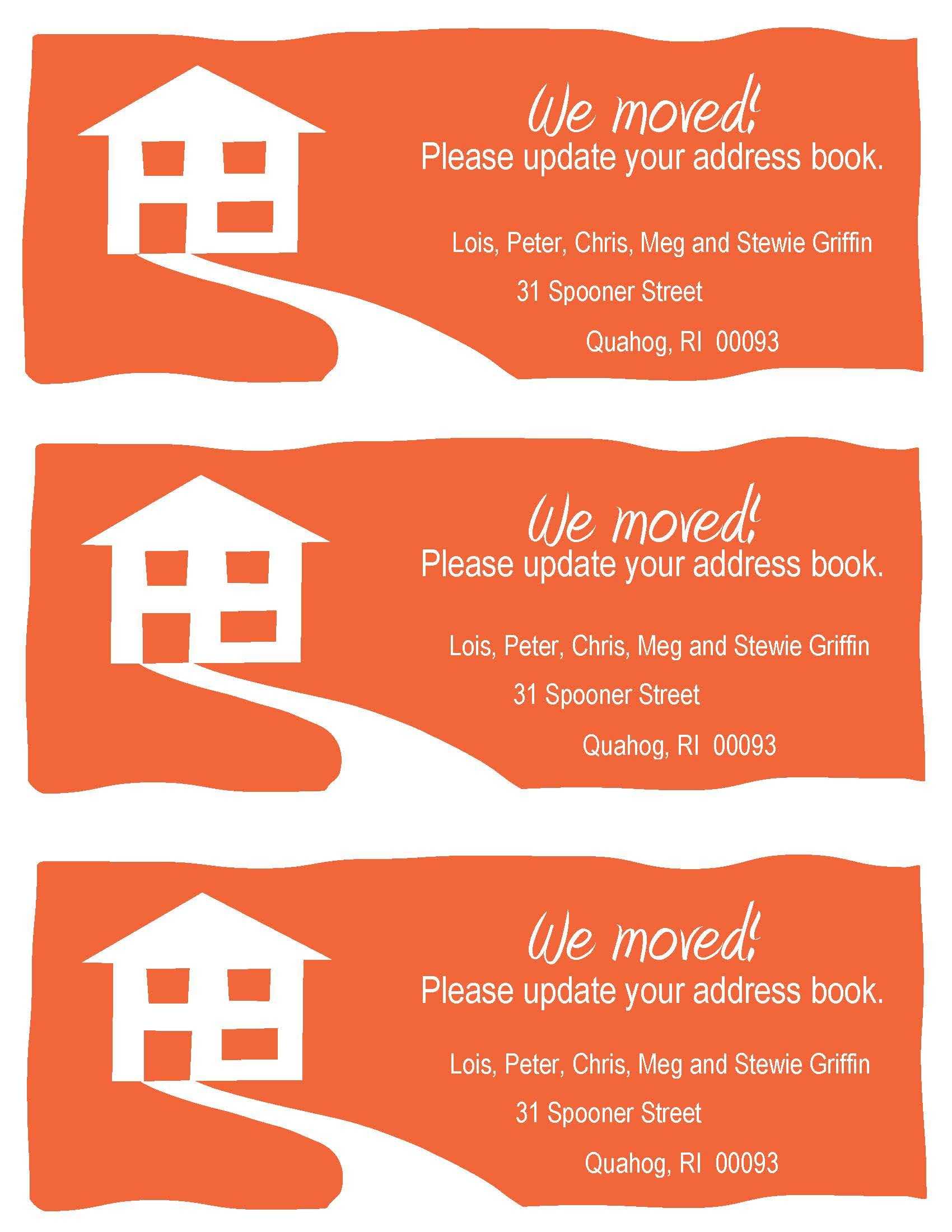 Pin On Moving In Moving House Cards Template Free