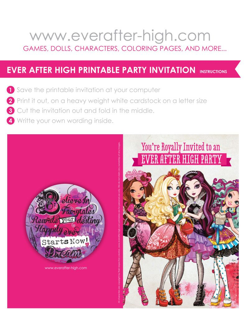 Pin On Party Ideas Within Monster High Birthday Card Template