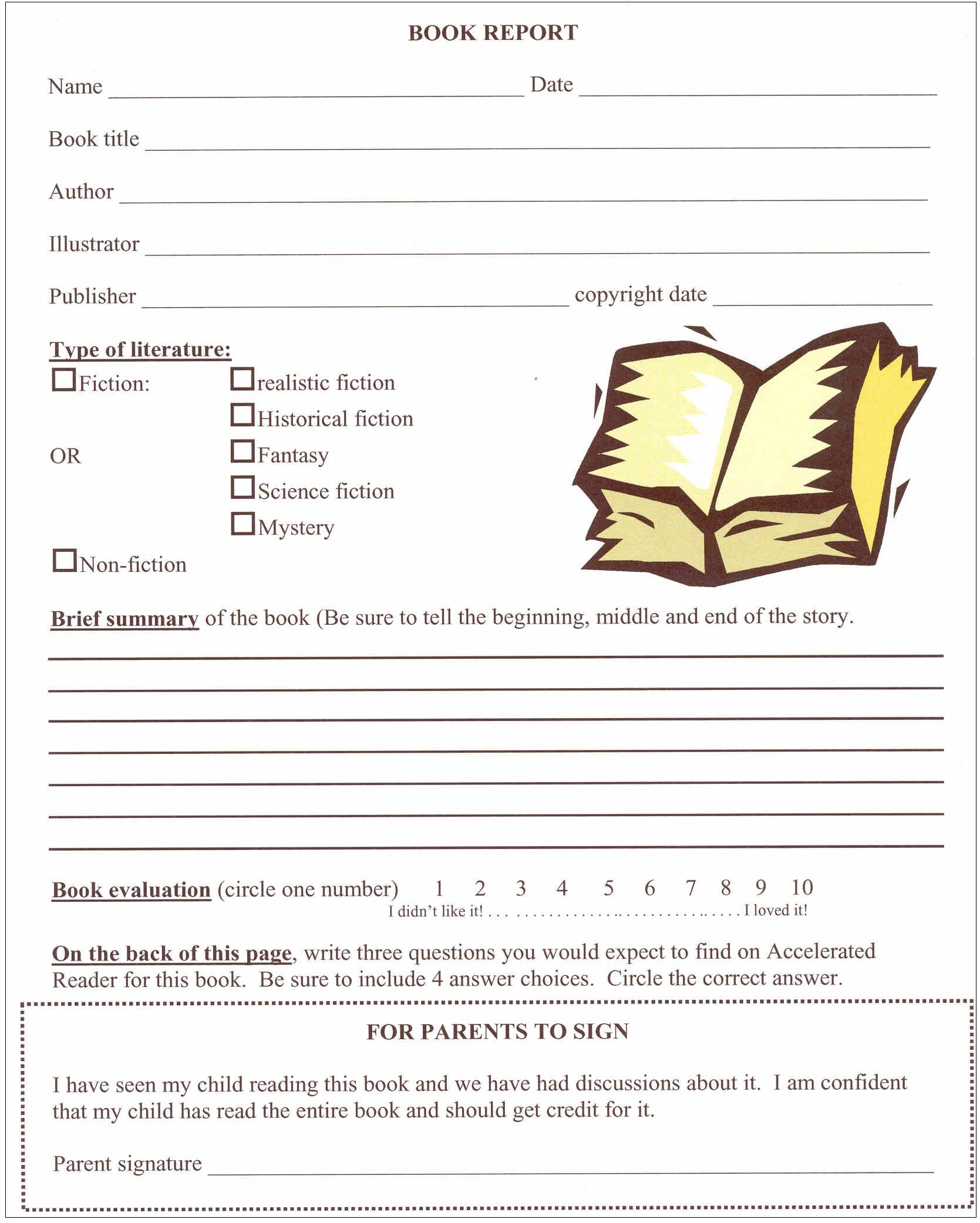Pindana Rouse On Kid's Stuff | Book Report Templates In Ar Report Template