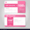Pink Gift Voucher Template Layout Design Set Within Pink Gift Certificate Template