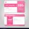 Pink Gift Voucher Template Layout Design Set Within Pink Gift Certificate Template