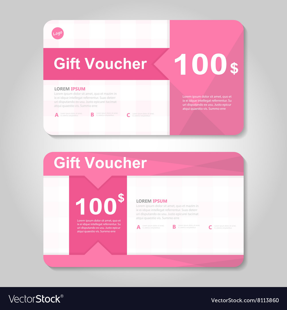 Pink Gift Voucher Template Layout Design Set Within Pink Gift Certificate Template