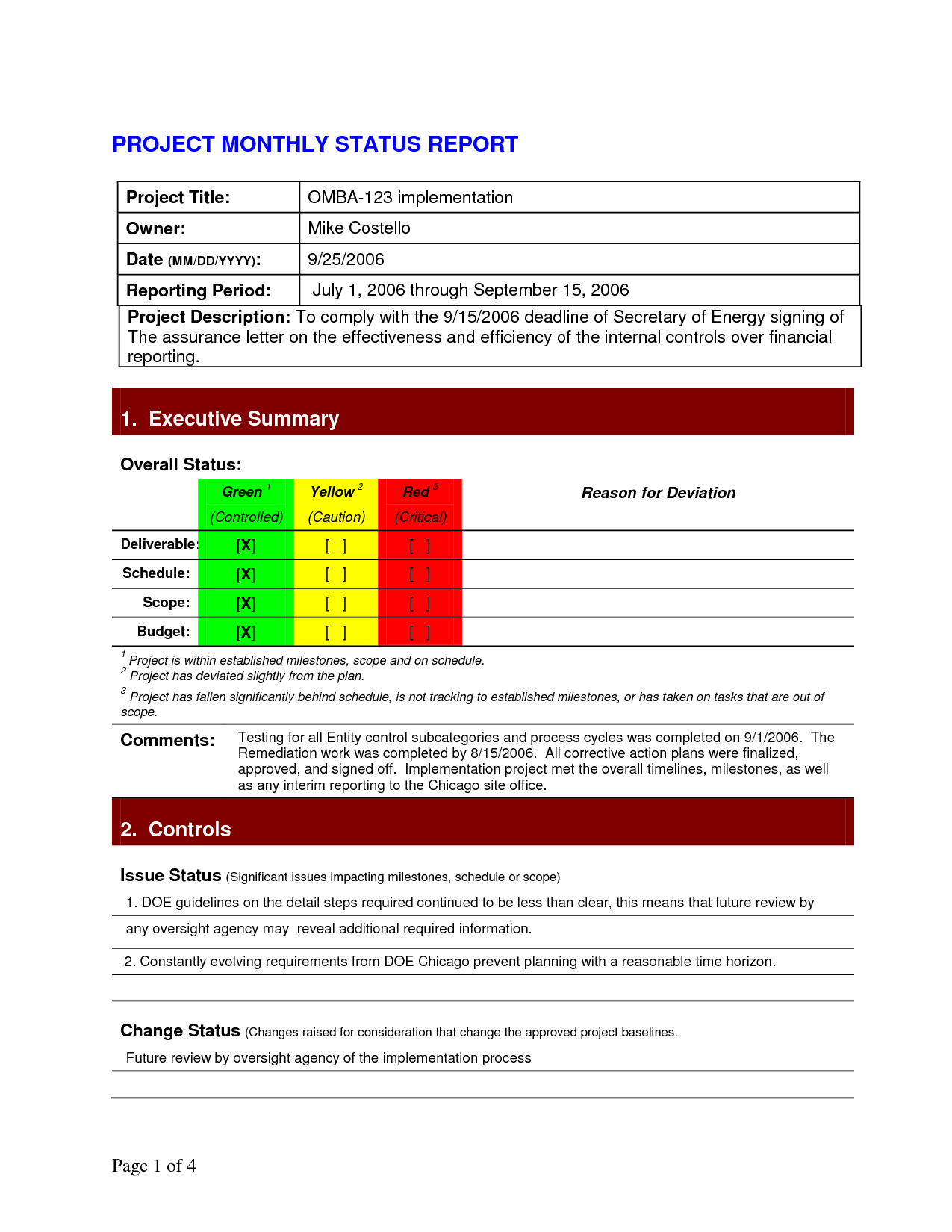 Pinlesedi Matlholwa On Templates | Project Status Report With Deviation Report Template