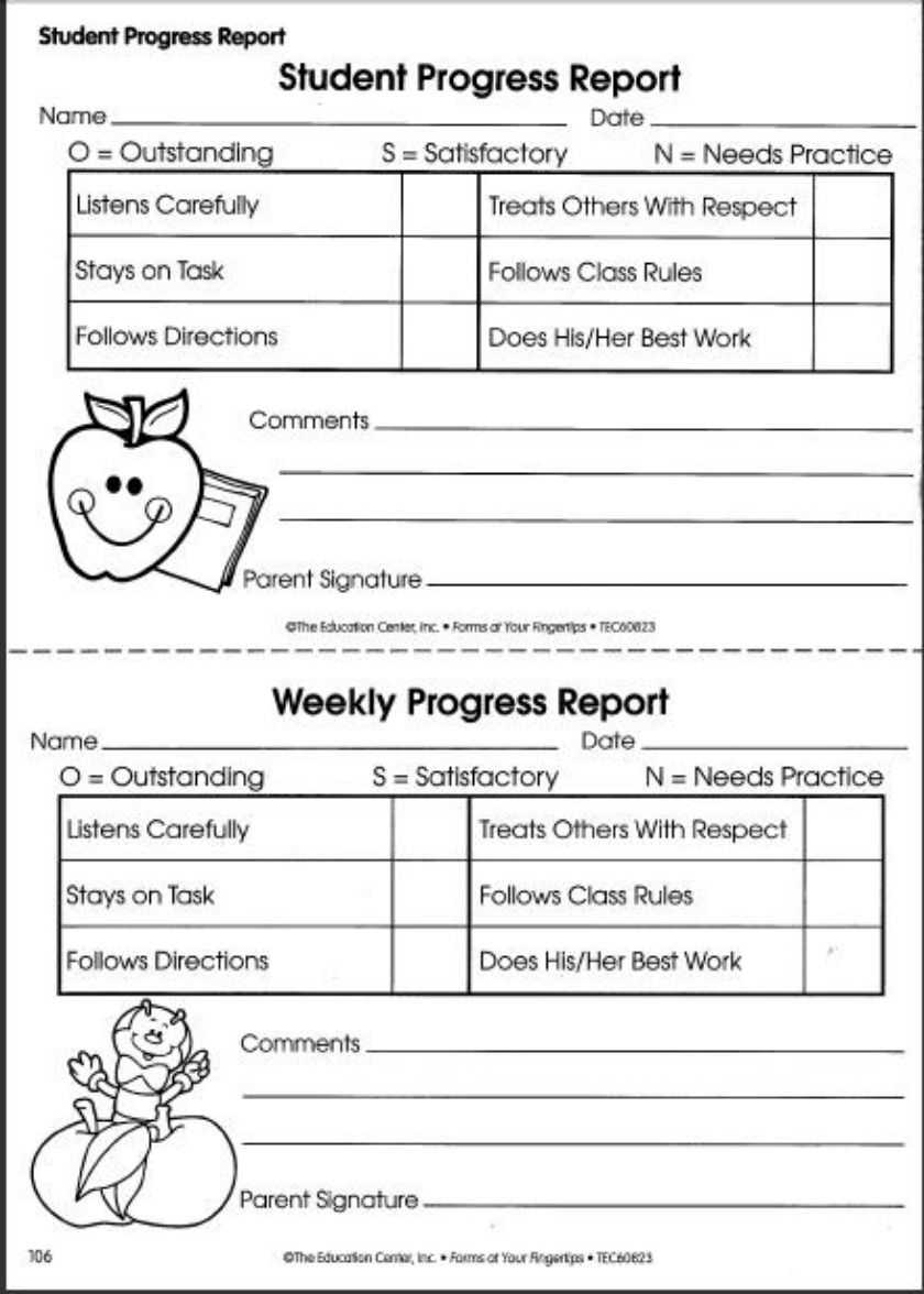 Pinolivia Rhea On T E A C H I N G: | Progress Report Within Educational Progress Report Template
