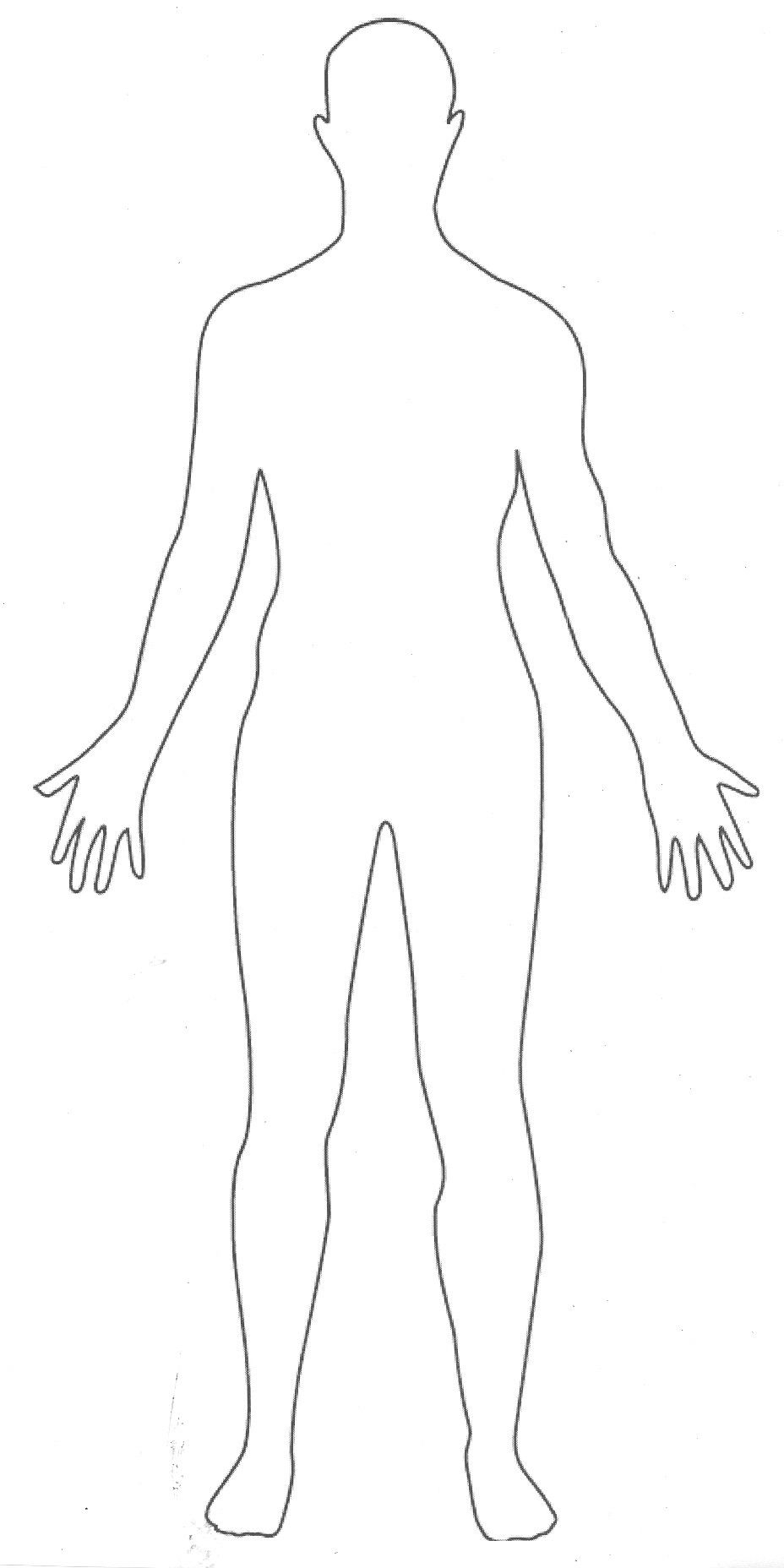 Pinrandy Sassmann On Images | Human Body Drawing, Body With Blank Body Map Template
