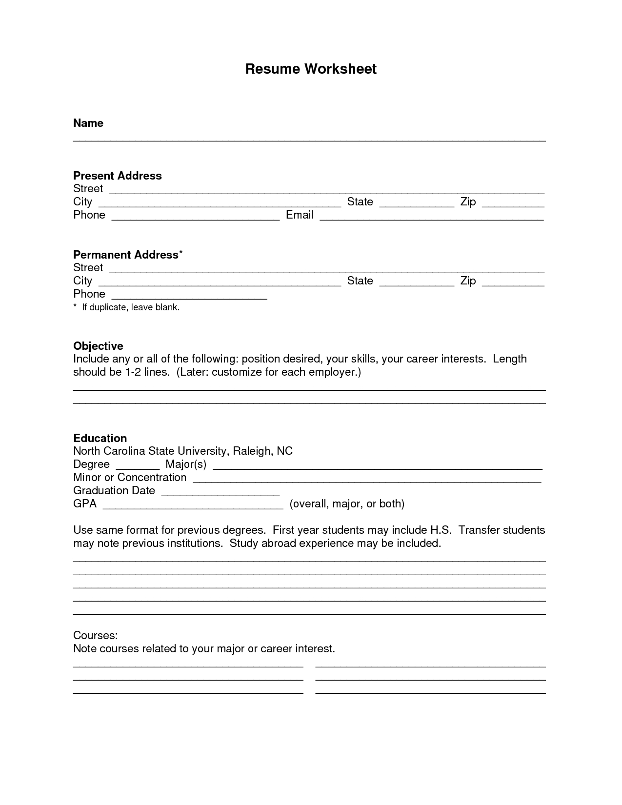 Pinresumejob On Resume Job | Free Printable Resume Pertaining To Free Blank Resume Templates For Microsoft Word