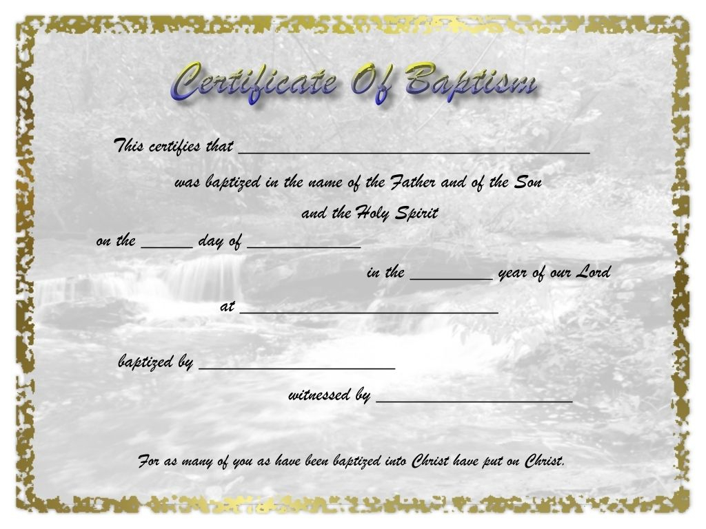 Pinselena Bing Perry On Certificates | Certificate For Baptism Certificate Template Download