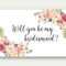 Pintaylor Whitmore On #happilyemblerafter | Bridesmaid In Will You Be My Bridesmaid Card Template