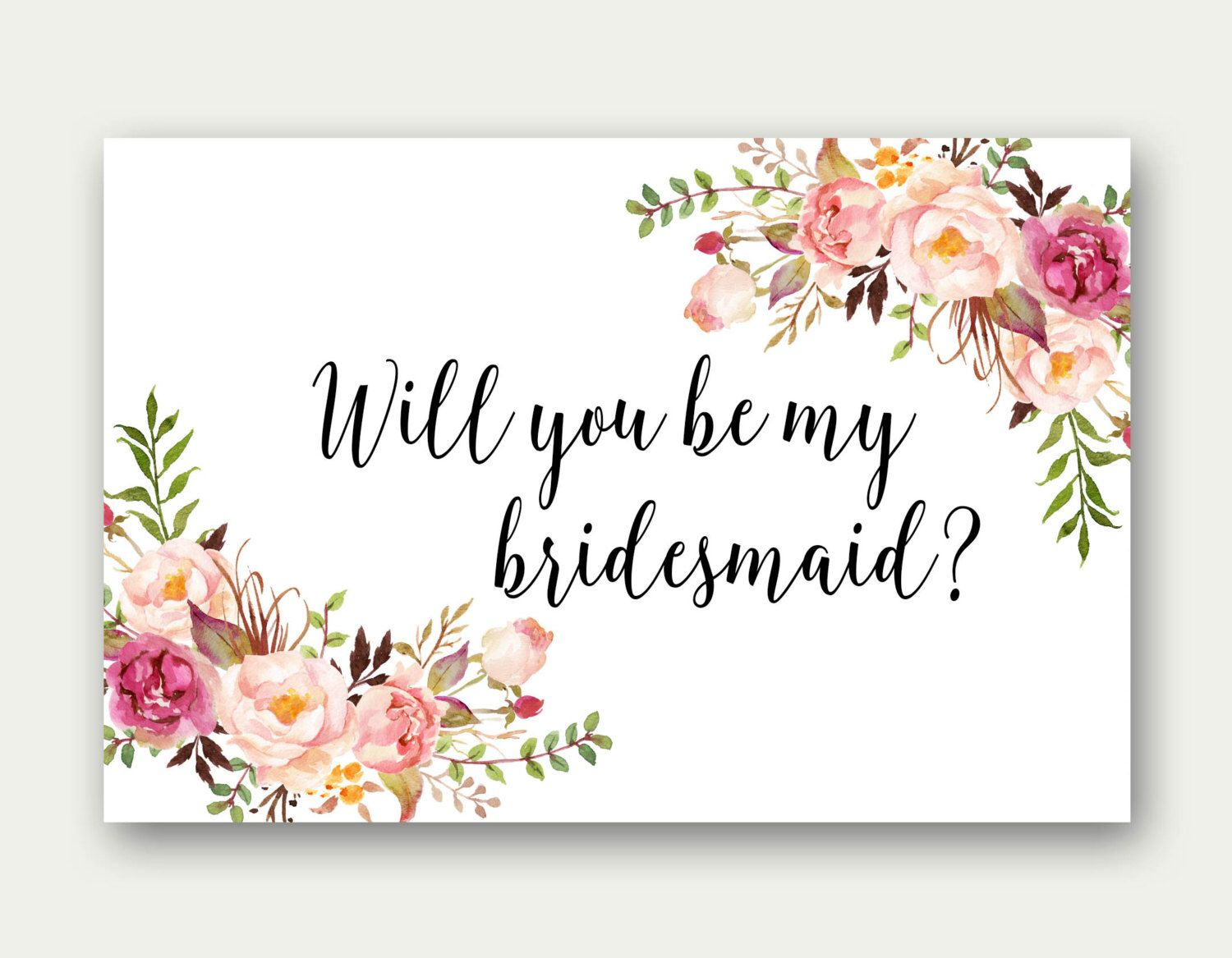 Pintaylor Whitmore On #happilyemblerafter | Bridesmaid In Will You Be My Bridesmaid Card Template