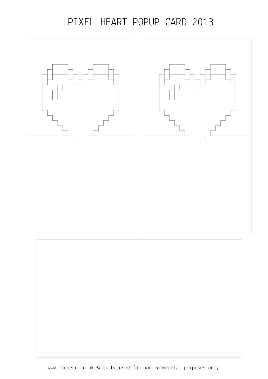 Pixel Heart Pop Up Card Template | Akhbarqatar Pertaining To Pixel Heart Pop Up Card Template
