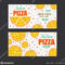 Pizza Flyer Vector Template. Two Pizza Banners. Gift Voucher Regarding Pizza Gift Certificate Template