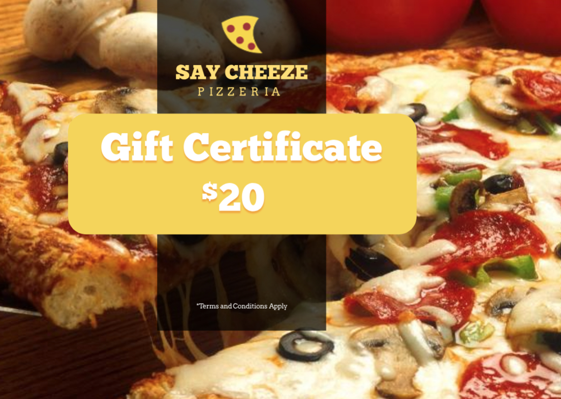 Pizzeria Restaurant Gift Certificate Template | Free Within Pizza Gift Certificate Template