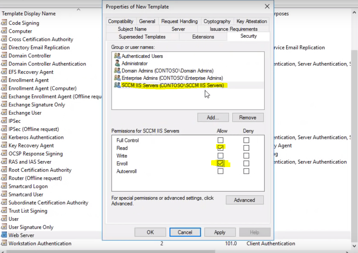 Pki Certificate Requirement For Sccm – Hashmat It Nerd Inside Workstation Authentication Certificate Template