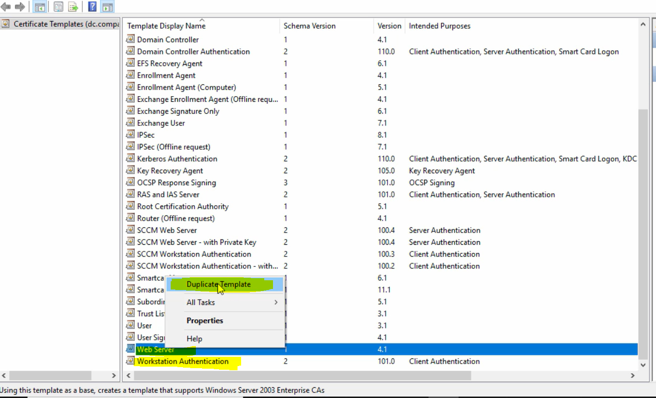 Pki Certificate Requirement For Sccm – Hashmat It Nerd Pertaining To Workstation Authentication Certificate Template