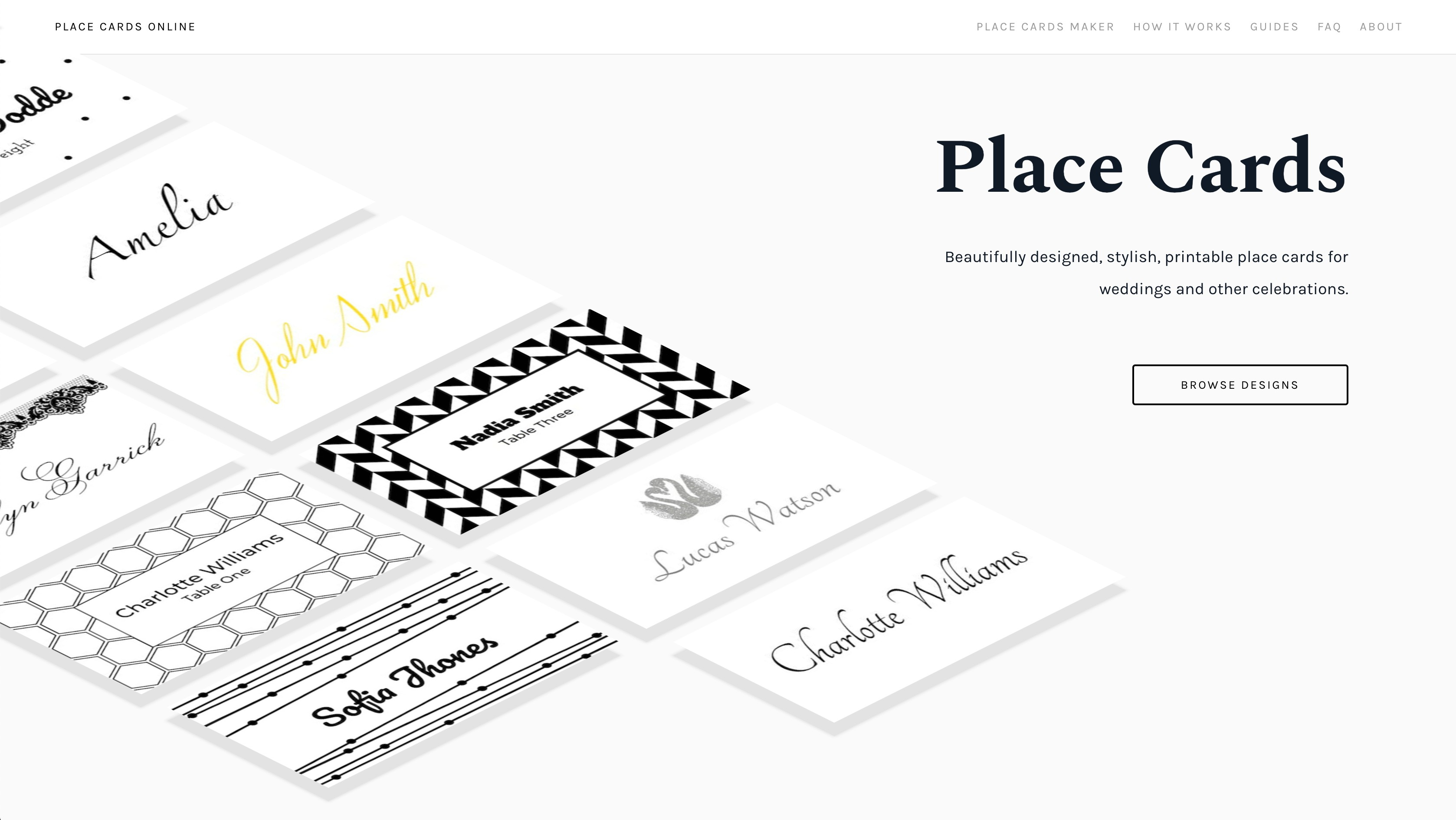 Place Cards Online - Place Cards Maker. Beautifully Designed Inside Celebrate It Templates Place Cards