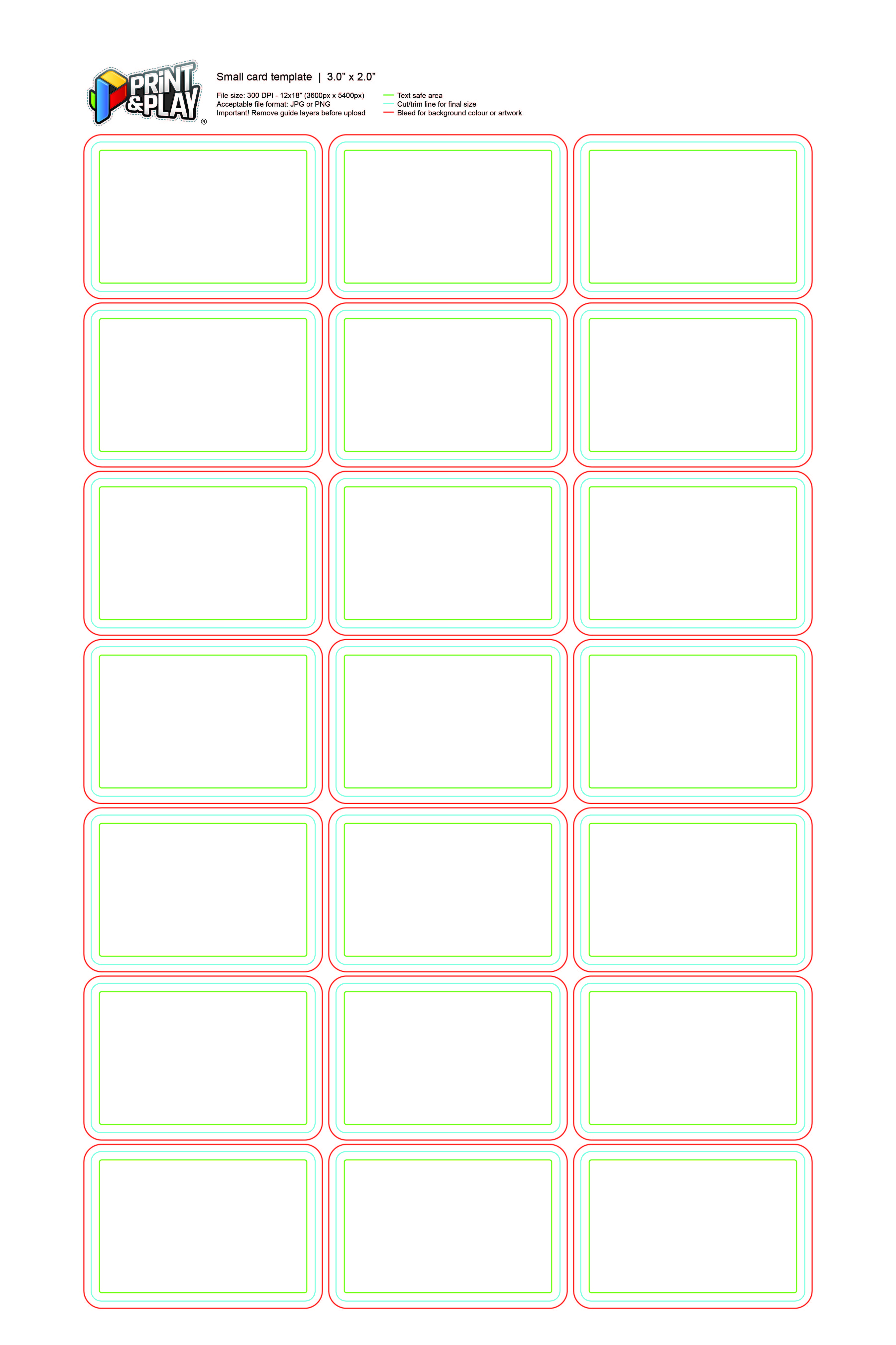 Playing Cards : Formatting & Templates – Print & Play In Blank Playing Card Template