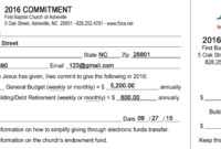 Pledge Cards Template Fundraising Card Certificate Images for Building Fund Pledge Card Template