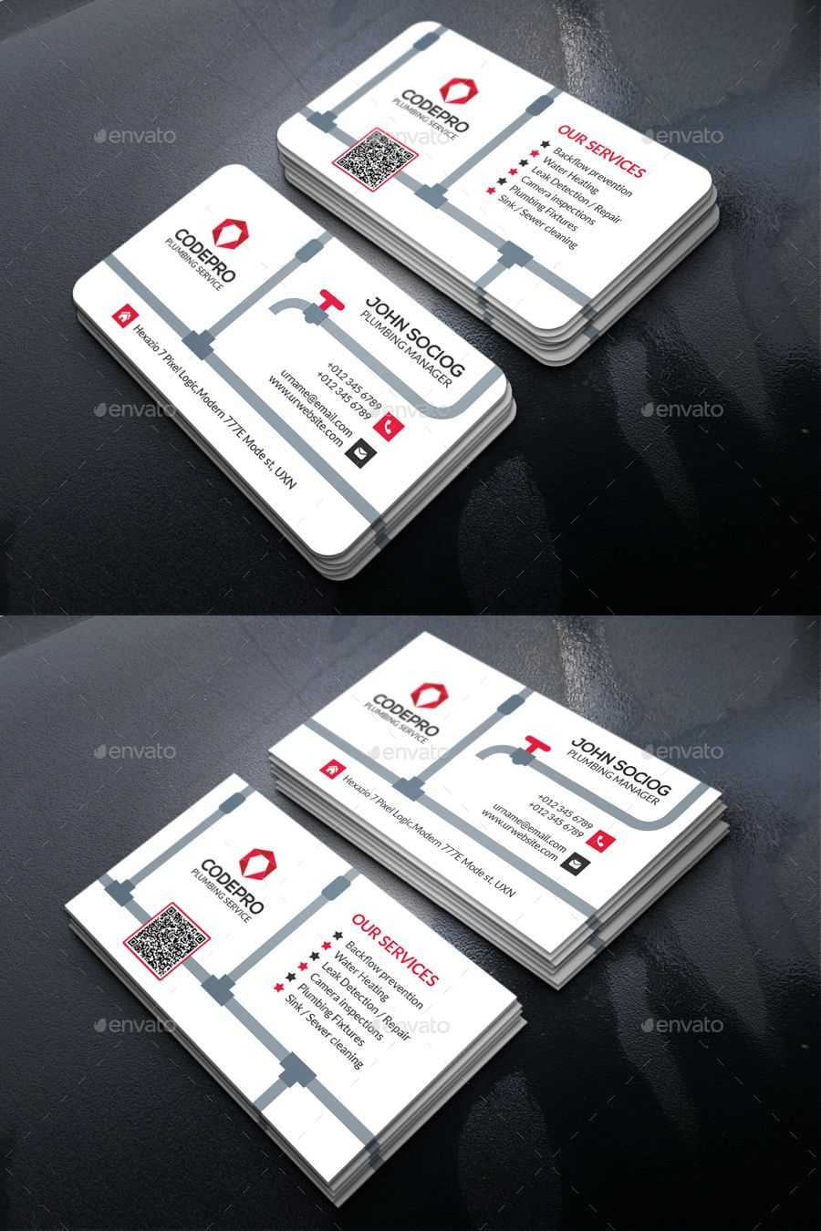 Plumbing Business Card Template Psd | Business Cards With Business Card Maker Template