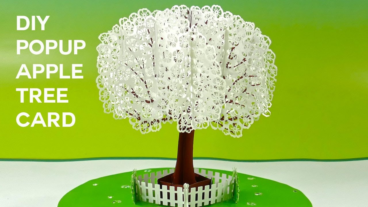 Pop Up Apple Tree Card Tutorial (3D Sliceform On The Cricut) Within Pop Up Tree Card Template