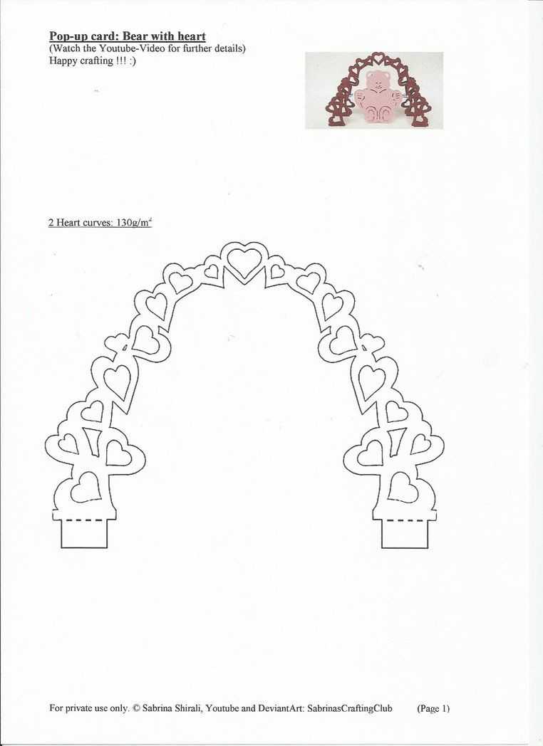 Pop Up Card Bear: Page 1Sabrinascraftingclub On Inside Wedding Pop Up Card Template Free