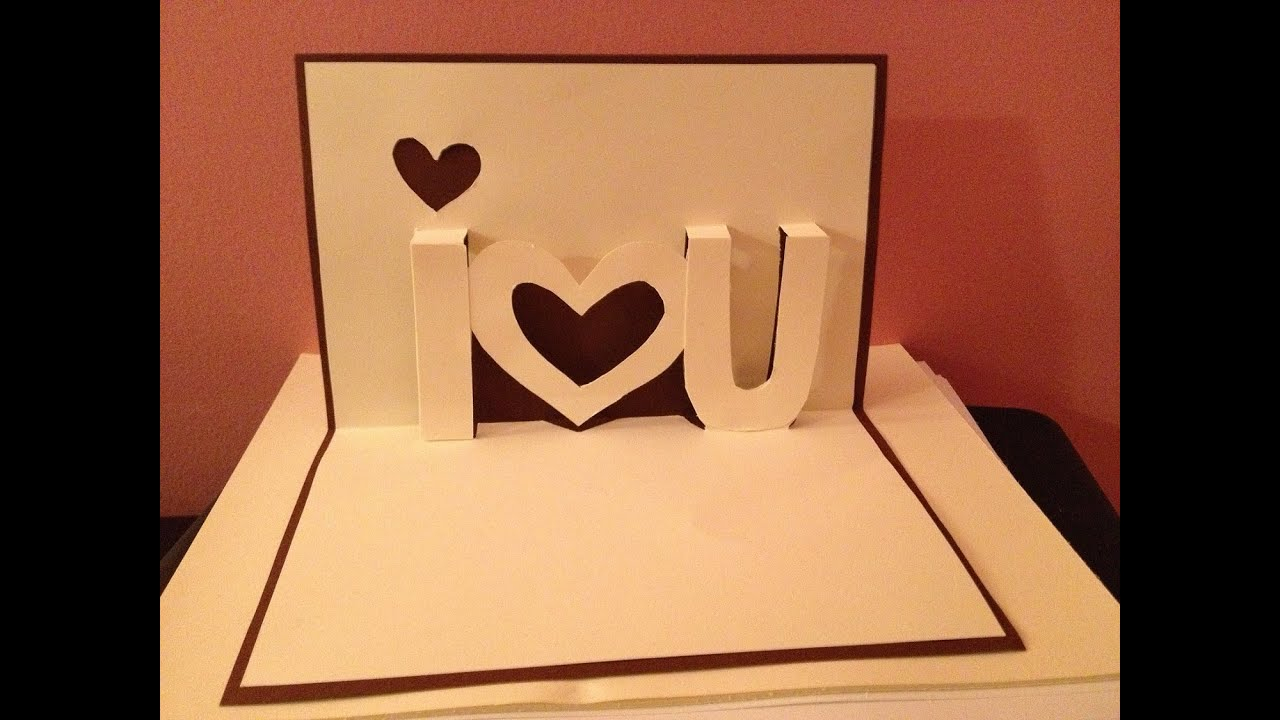 Pop Up Cards – I Love You Pop Up Card Throughout I Love You Pop Up Card Template